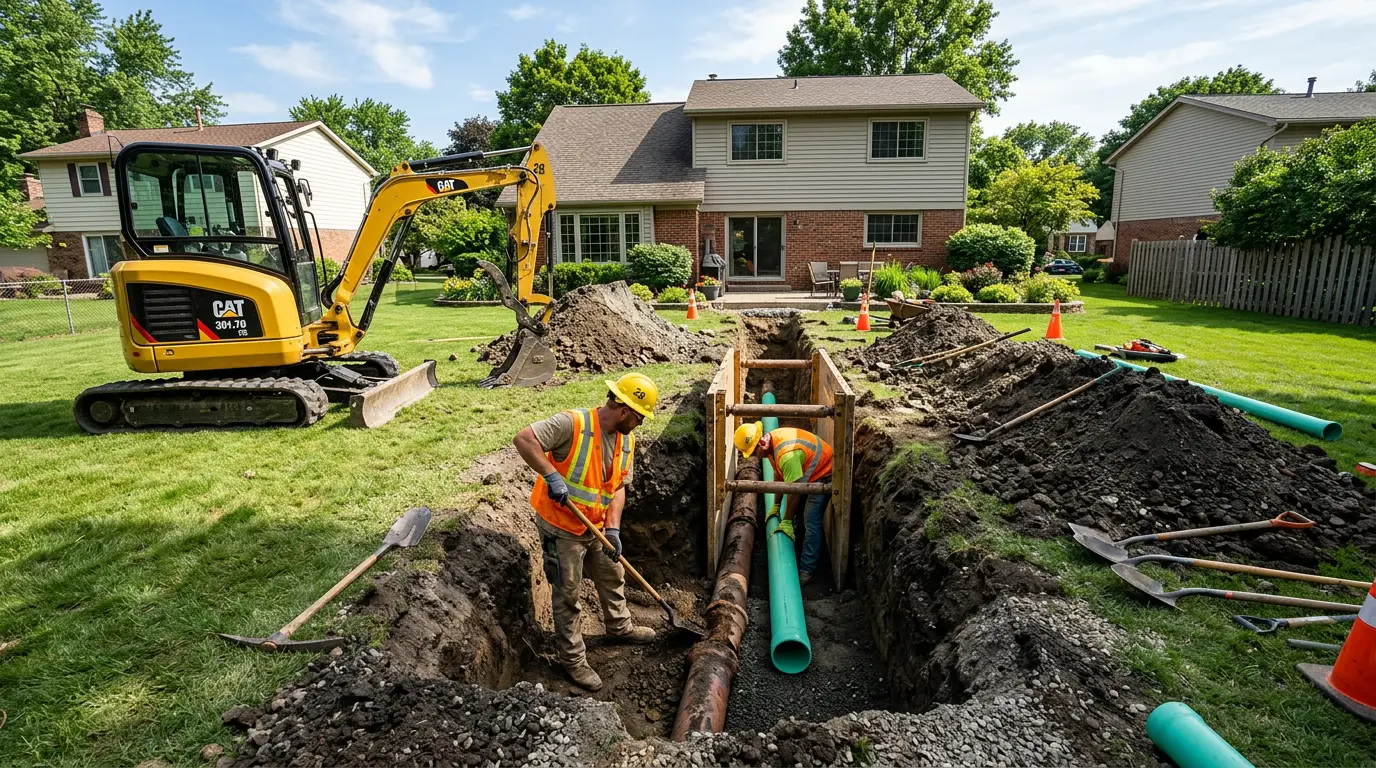 Sewer Line Replacement in Logan, PA